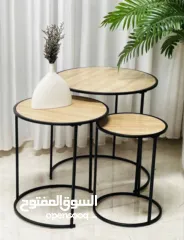  2 طقم طاولة ثلاثي بسعر العرض