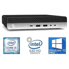  7 اصغر اجهزة العالم بأداء يفوق الكمبيوتر العادي HP EliteDesk 800 G3 mini pc Core i5 7th Gen 16GB