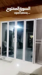  5 باب المنيوم سحاب دبل قلاس مع مناخل شبه الوكاله ولا شخط
