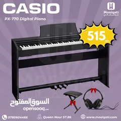  1 بيانو كاسيو ديجتال Casio Digital Piano مع كرسي وهيدفون