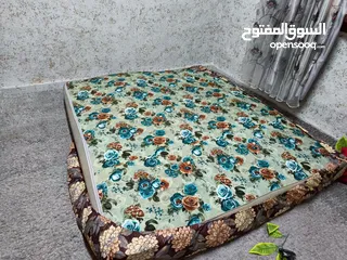  6 طقم كنب نظيف مع فرشه تخت مزوج مع برادي