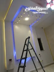  2 كهرباء وأحدث الديكورات المنزليه حبس بورد وتركيب بدل الخشب والرخام