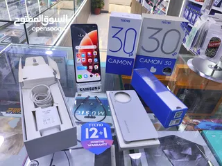  4 حبه عن الجديده CAMON 30 5G جيجا 512 رام 24 معه كامل اغراضو وسماعه الاصلية متوفر توصيل
