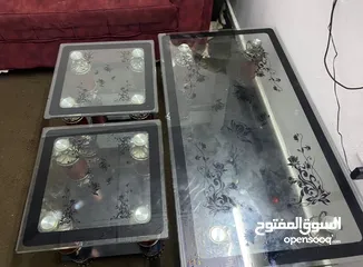  3 طقم طاولات وسط قزاز