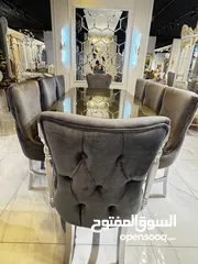 17 طاولات سفره فخمه مميزه مصنوعه من خشب زان والاتيه كفاله 3 سنوات