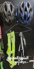  1 bike helmet and reflector body strap