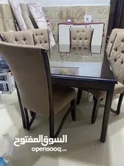  6 طقم كنب  و طاولة سفرة