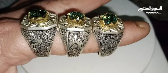  5 مجموعه خواتم فضة مشكلة  اكثر من 30 خاتم عيارات الفضة 925 و 990 و 1000 خواتم مع شهادات صياغات مشكلة