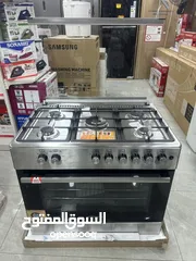  1 فرن غاز كونتي 90 سم فل سفتي منصب ثقيل سكب لون ستانلس او اسود