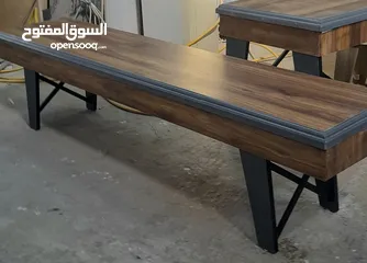  14 طاولات وسط جميع الوان مقاس حسب الطلب جودة عالية مكون من ثلاث قطع خشب ودهان