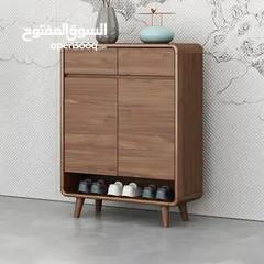  2 خزانة أحذية مودرن بني محروق
