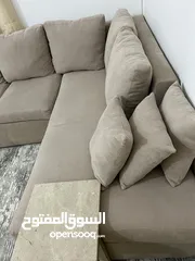  2 كنب شكل L تكفي 8 اشخاص