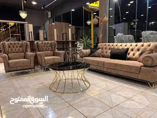  5 طقم كنب موديل "مونبيه" – كلاسيك تركي فاخر من أفخم وأرقى الموديلات التركية
