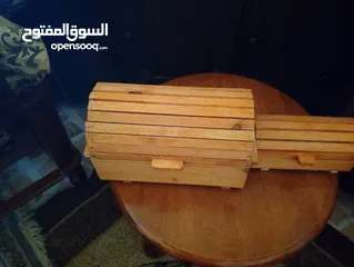  3 صندوق خشب صناعه يدويه جديد عدد 2