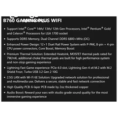  7 Msi B760 Gaming Plus Wifi MotherBoard - جيمينج مذربورد من ام اس اي !