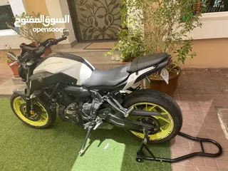  12 Yamaha MT07 in perfect condition & low Mileage 14 KM only