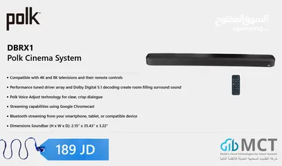  3 استمتع بتجربة صوت سينمائي لا تُضاهى مع أنظمة السينما الاحترافية Polk Professional Sound Bar