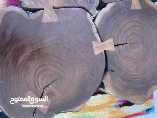  2 Unique Wooden Table - Crafted from Real Tree Trunks!  طاولة خشبية فريدة - مصنوعة من جذوع الأشجار