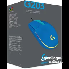  1 ماوس لوجيتيك سلكي اصلي LOGITECH G203 USB WIRED MOUSE 8000 DPI