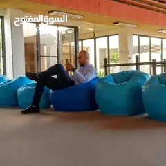  4 بفات بين باق bean bag مقاعد قماش ووتر بروف محشو بوليسترين. خدمة التوصيل لجميع المحافظات