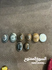  1 خواتم فضه مع عقيق يمني