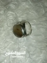  3 خاتم عقيق يمني قديم له 50 سنة