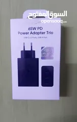  1 شحن 65W اصلي جديد 3 مداخل ممتاز 15W.25W.65W