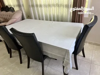  1 طاولة سفرة 6 كراسي خشب ممتاز وبسعر مناسب