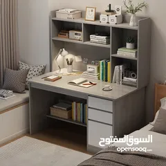  2 ادراج وحجيرات تخزين لكل أغراضك  مساحة مرتبة للابتوب او الكمبيوتر  سهل التجميع ومعاه المفك الخاص به