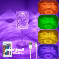  6 ابجورة كريستال LED وبلوتوث