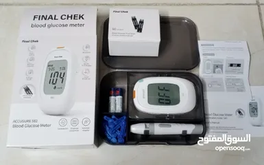  18 جهاز فحص قياس نسبه السكر في الدم الناطق بالعربي FINAL CHEK جهاز فحص سكري  السكري blood glucose meter