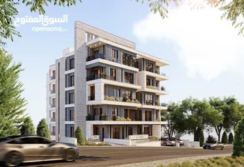  5 شقة 124 متر مع حديقة 90 متر للبيع في الشرفة بالقرب من شارع القدس و المدرسة الانجليزية و المجمع الطبي