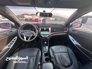  11 هونداي اكسنت /2014  فل فتحة سقف ديزل اتوماتيك 4 غيار كاملة الإضافات و المميزات