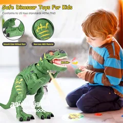  1 PESUMA – Robot dinosaure T rex, jouets pour enfants ,marche avec lumière LED, Projection rugissante