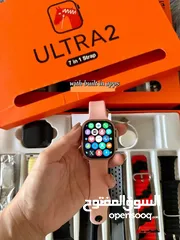  11 ساعة وحدة... و7 إطلالات! عرض جديد ولا أروع!  ساعة ذكية( ULTRA 2( 7 in 1 strap