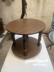  2 طربيزات خشب زان