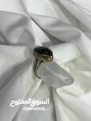 8 الخاتم العثماني بحجر الطاووس وزن *7.9 جرام* مصنوع من *فضة تركية عيار 925* ،