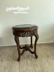 6 طاوله وسط مع 2 طاوله جانبي  خشب زان وثقيل ومرتب
