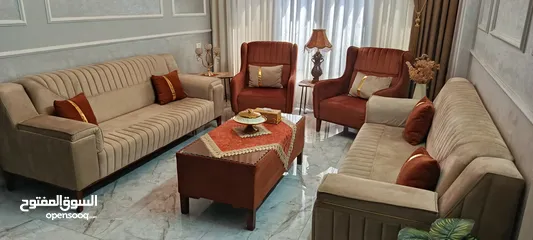  1 كنبايات لغرفة السفرة او الجلوس (شبه جديد)