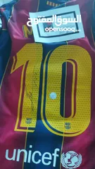  1 Messi signed tshirt 2021 Barcelona