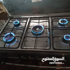  5 غاز 5 عيون ستاليس ستيل كامل نوع فريش 90 سم شغال ميه ميه للبيع