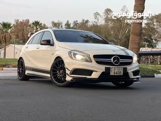  4 مرسيدس A45 موديل 2014  كت AMG شرط الفحص