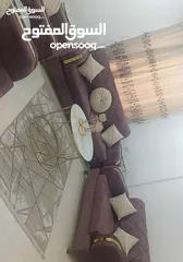  1 طقم كنب 7 مقاعد مع طاولات مع برداية وكالة