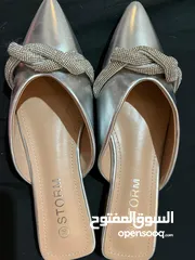  6 حذاء " شحاطه " نسائي مقاس 36 لون  رصاصي، مريح التواصل مسج واتساب