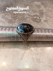  22 خواتم فضه شغل جميل جدا مطعم  بأحجار كريمة عقيق عظم لازوردي