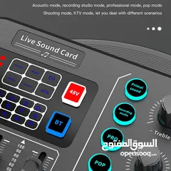  6 كرت صوت للبث المباشر و التيكتوك والتسجيل Live Sound Card with M3