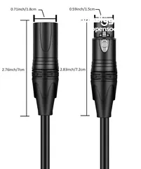  3 كيبل ميكروفون  XLR 3pin Microphone Cable