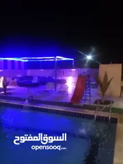  6 شاليه للايجار منطقه مطله جبل الروضه مطل ع البحر الميت وجبال فلسطين مسبح مغطى من اشعه الشمس
