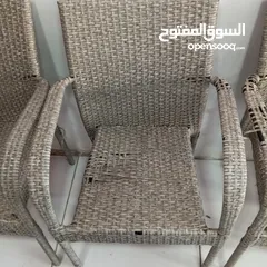  3 كراسي راتان حديد للبيع
