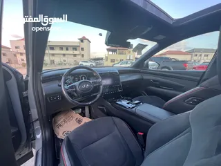  9 هونداي توسان N-Line Plug In /2022  فل الفل فتحة سقف بانوراما  فل مسكر